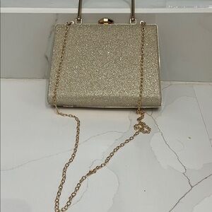 Call It Spring Glittery Gold Shoulder Bag